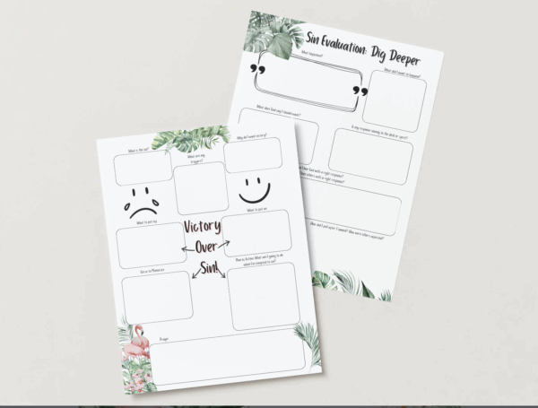 Prayer Binder Printables - Tropical Design - Image 3